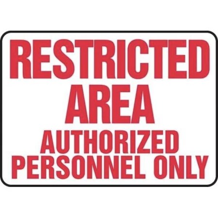 Accuform SAFETY SIGN RESTRICTED AREA MADM594XT MADM594XT